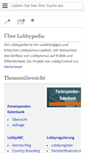 Mobile Screenshot of lobbypedia.de