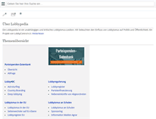 Tablet Screenshot of lobbypedia.de